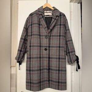Topshop Houndstooth Oversized Coat